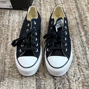 Black Canvas platform Sneakers- Women’s